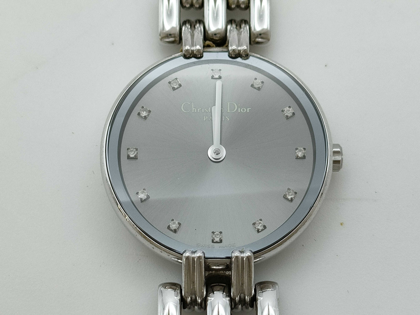 Dior D44-120 CC5982 Quartz Grey Dial Immovable No Guaranteed Operation Women's Watch