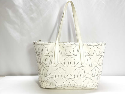 JIMMY CHOO Leather Tote Bag White Tote Bag