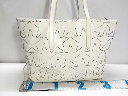JIMMY CHOO Leather Tote Bag White Tote Bag