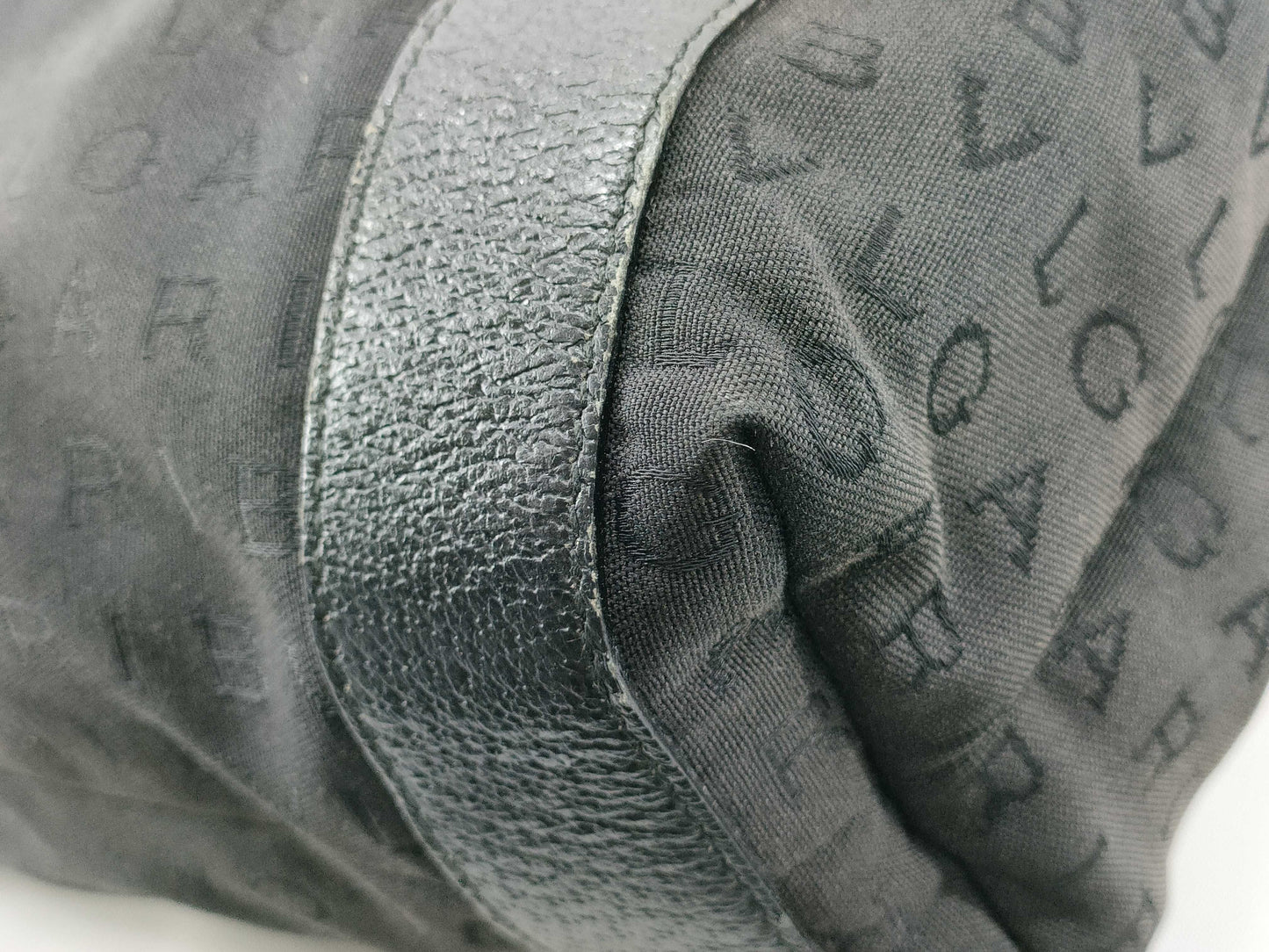 BVLGARI Canvas x Leather Tote Bag Black Tote Bag