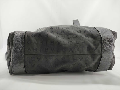 BVLGARI Canvas x Leather Tote Bag Black Tote Bag