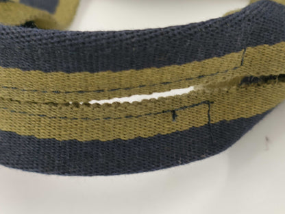 HERMES Fool's Tub Bath Canvas Tote Bag Navy x Khaki Bag