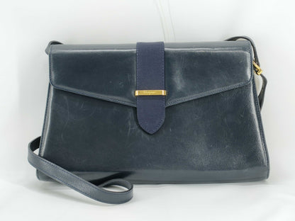 Salvatore Ferragamo Leather Shoulder Bag AD21.1767 Navy Shoulder Bag