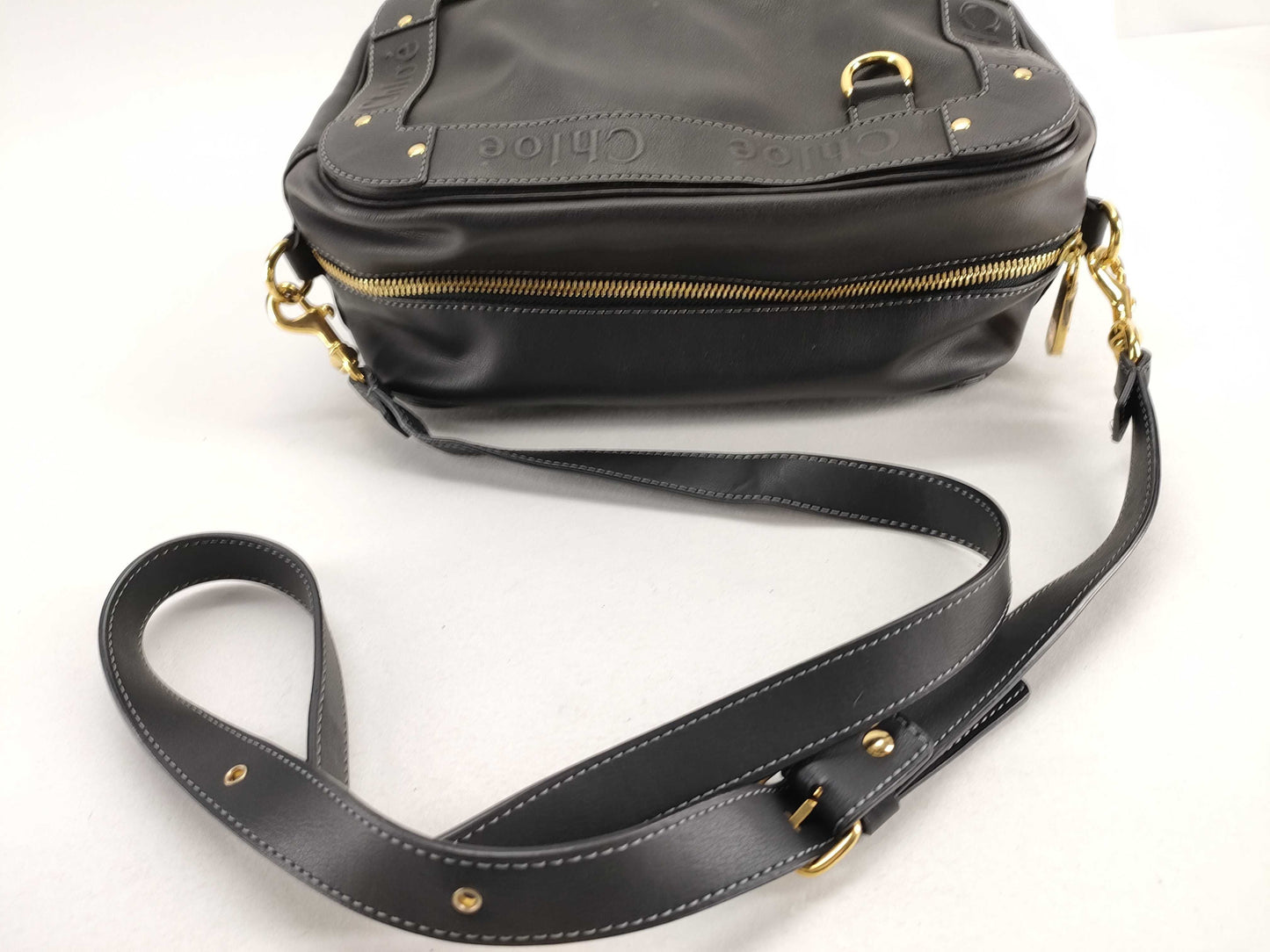 Chloe Chloe Eden Leather Shoulder Bag 01-11-62 Black Shoulder Bag
