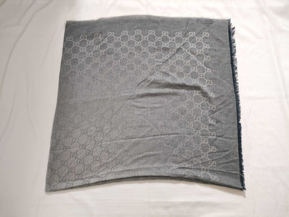 GUCCI GG Gucci GG Pattern Cotton Scarf Navy Other Accessories