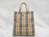 BURBERRY Nylon Canvas Handbag Beige Handbag