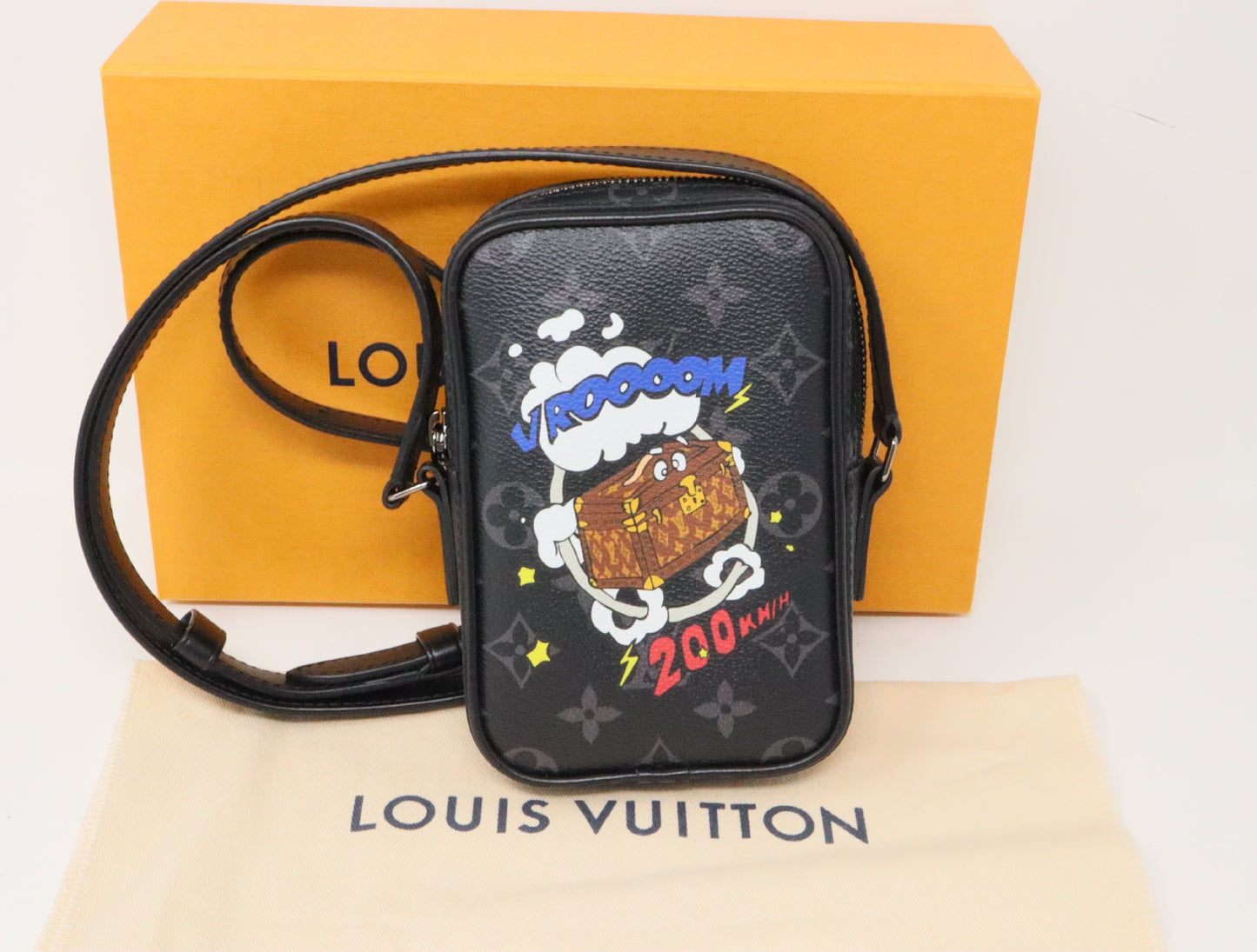 LOUIS VUITTON Monogram Eclipse Danube PM M45928 RFID Shoulder Bag