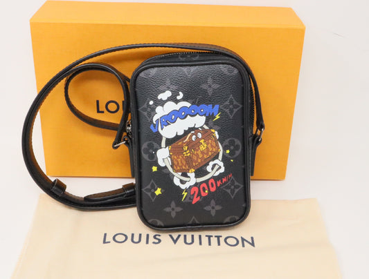 LOUIS VUITTON Monogram Eclipse Danube PM M45928 RFID Shoulder Bag