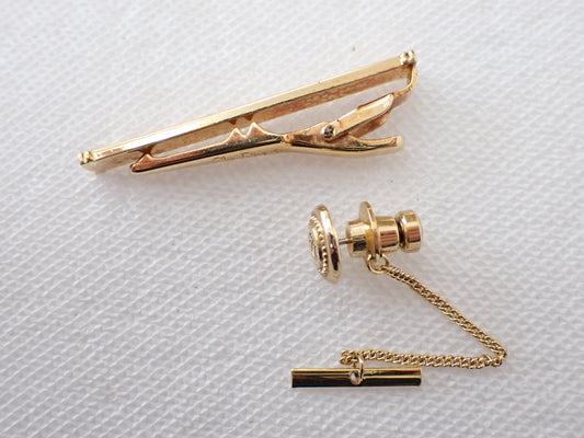 Dior Christian Dior Tie Pin and Tie Tack Set of 2 