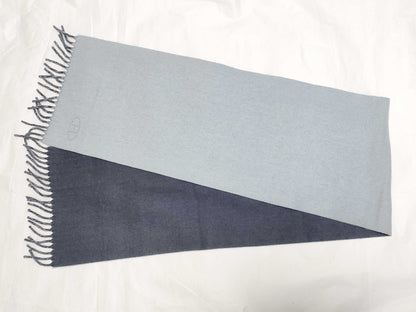 HERMES Muffler 100% Cashmere Evelyn Logo Muffler