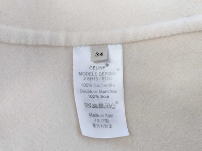 CELINE Egg Crombie 100% Cashmere Coat Size 34