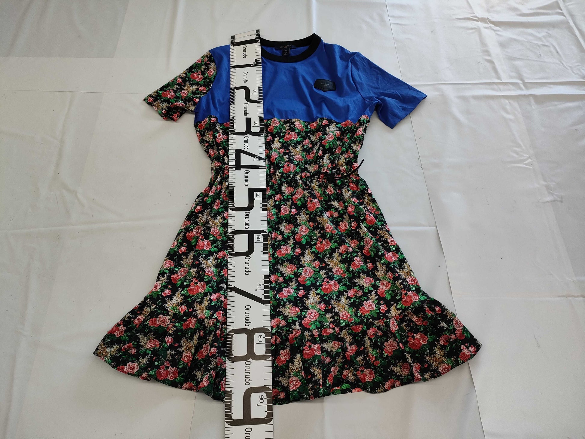 LOUIS VUITTON Floral Print Dress, Size M