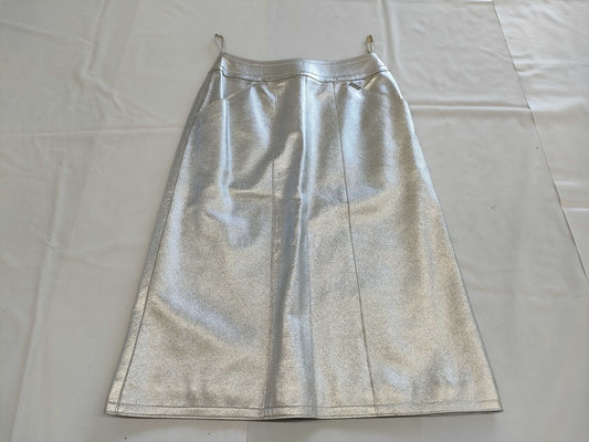CHANEL All Leather Skirt Size 34