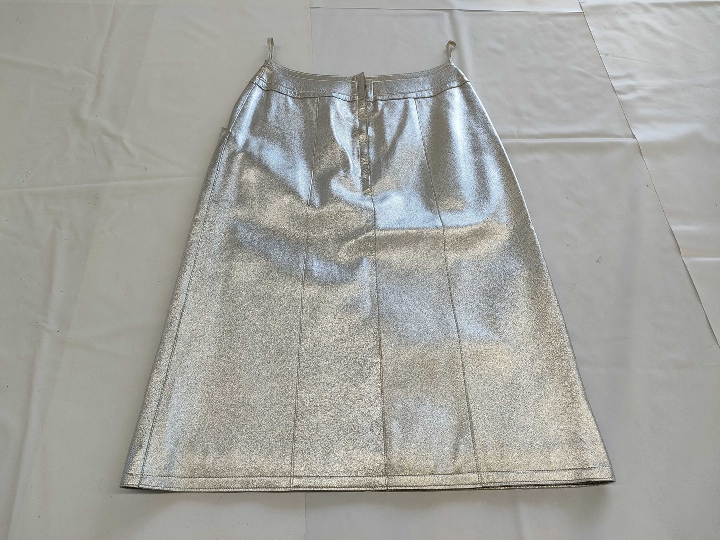 CHANEL All Leather Skirt Size 34