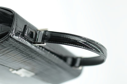 BURBERRY Enamel Handbag Black Handbag