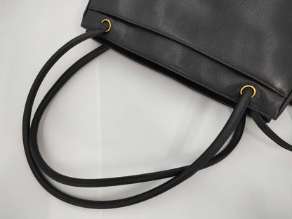 CHANEL Caviar Skin Coco Mark Tote Bag