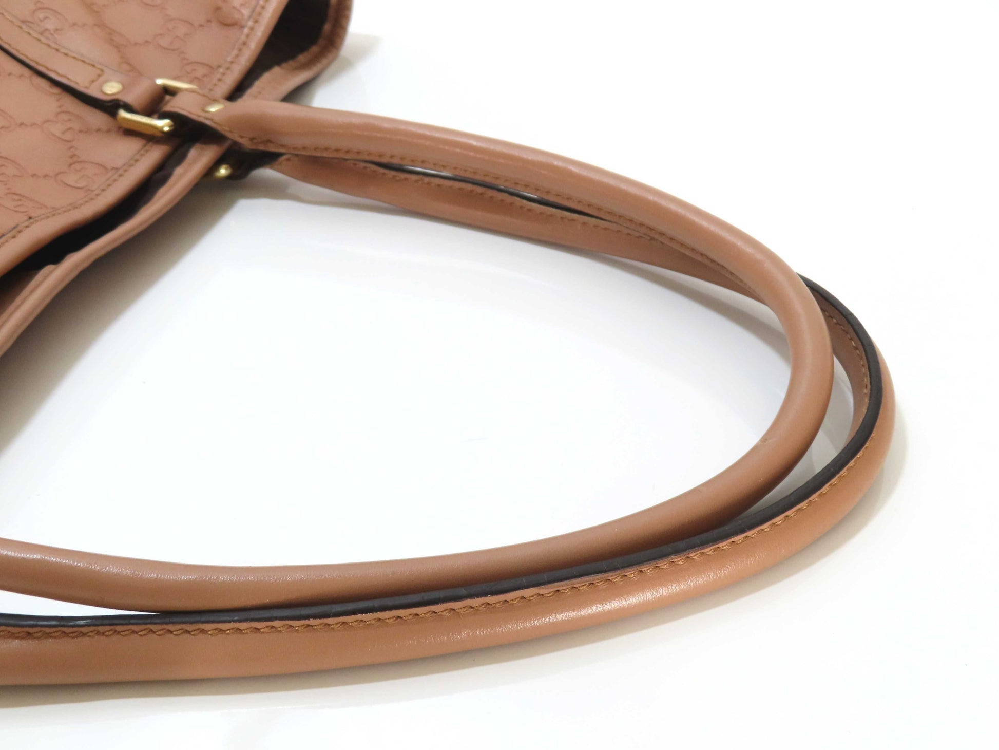 GUCCI Gucci Shima Gucci Tote Bag Leather Shima Brown Tote Bag