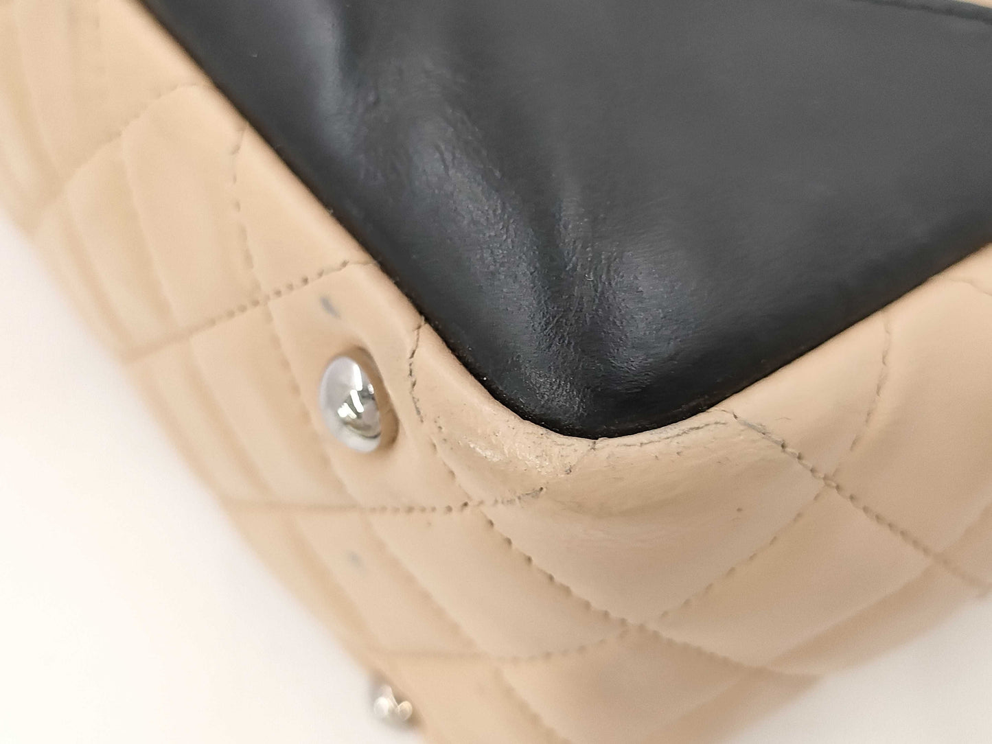 CHANEL Cambon Line Handbag Beige with Seal Tote Bag