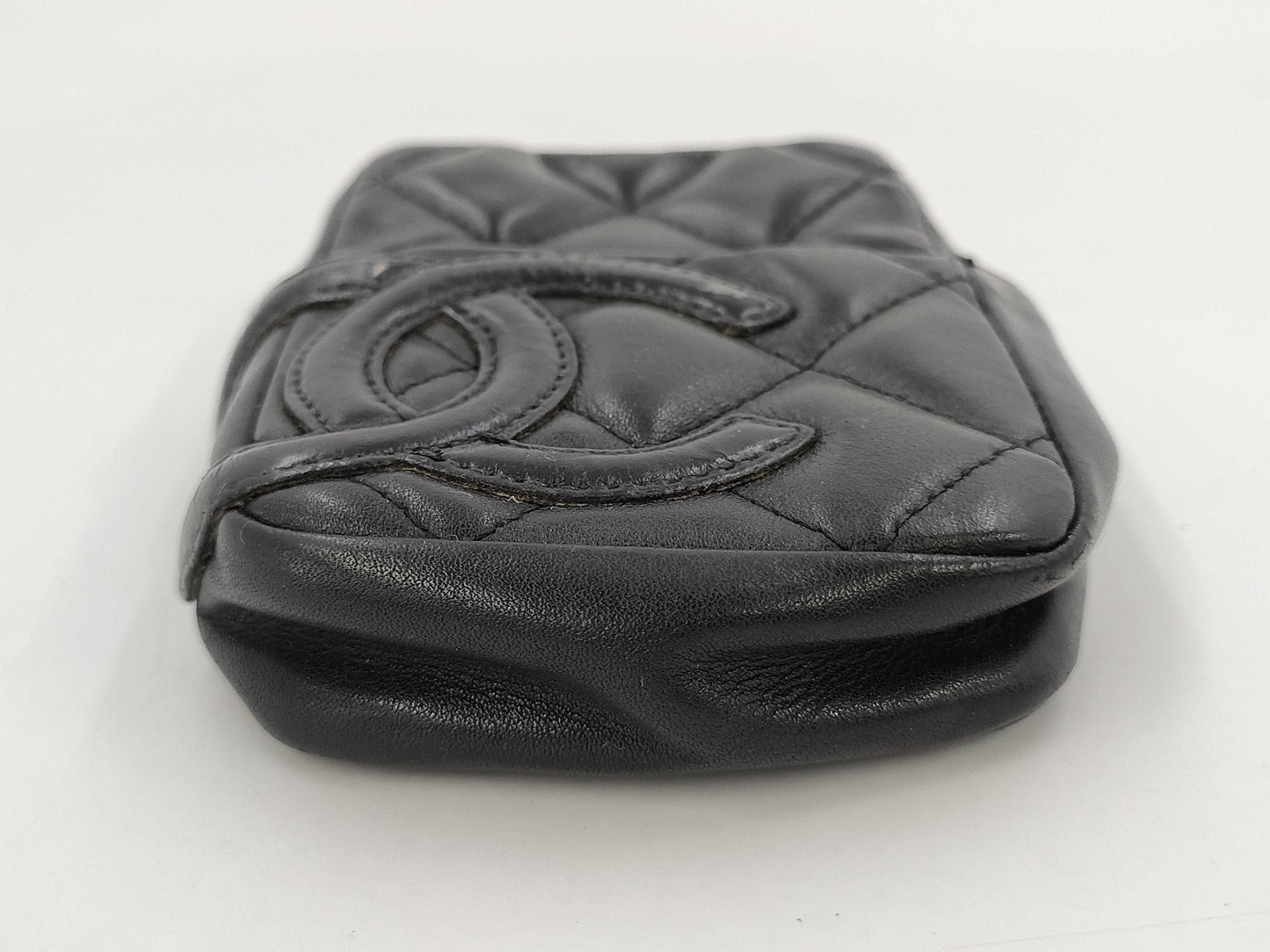 CHANEL Cambon Line Phone Case Black Pouch