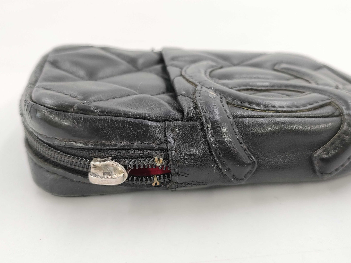 CHANEL Cambon Line Phone Case Black Pouch