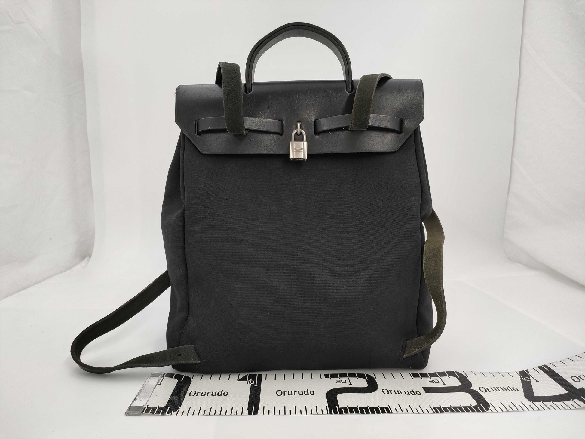 HERMES Airbag Ad Black □C Backpack