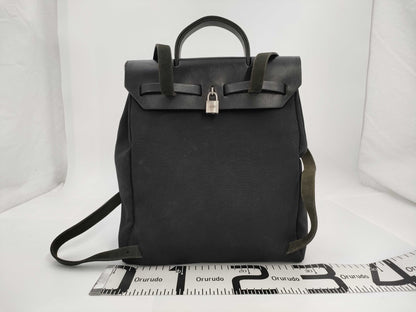 HERMES Airbag Ad Black □C Backpack