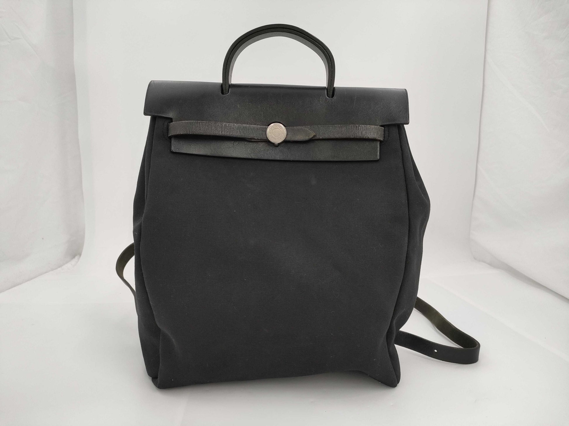 HERMES Airbag Ad Black □C Backpack