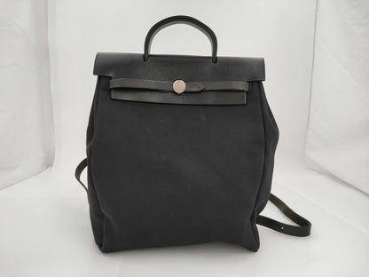 HERMES Airbag Ad Black □C Backpack