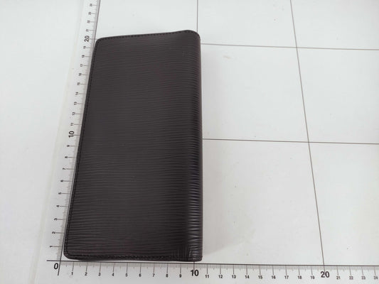 LOUIS VUITTON Epi LOUIS VUITTON Epi Portofeuille Brazza Noir M60622 IC Chip Box Storage Bag Wallet