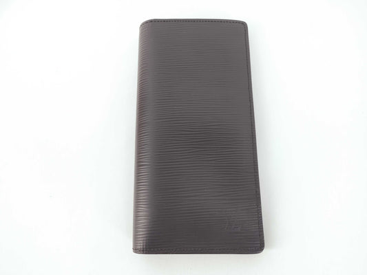 LOUIS VUITTON Epi LOUIS VUITTON Epi Portofeuille Brazza Noir M60622 IC Chip Box Storage Bag Wallet