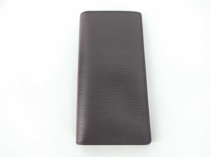 LOUIS VUITTON Epi LOUIS VUITTON Epi Portofeuille Brazza Noir M60622 IC Chip Box Storage Bag Wallet