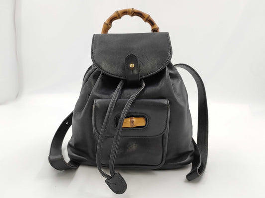 GUCCI Bamboo Leather Backpack