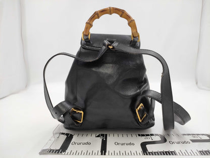 GUCCI Bamboo Leather Backpack