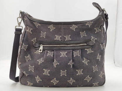 CELINE Paris Macadam Denim Shoulder Bag