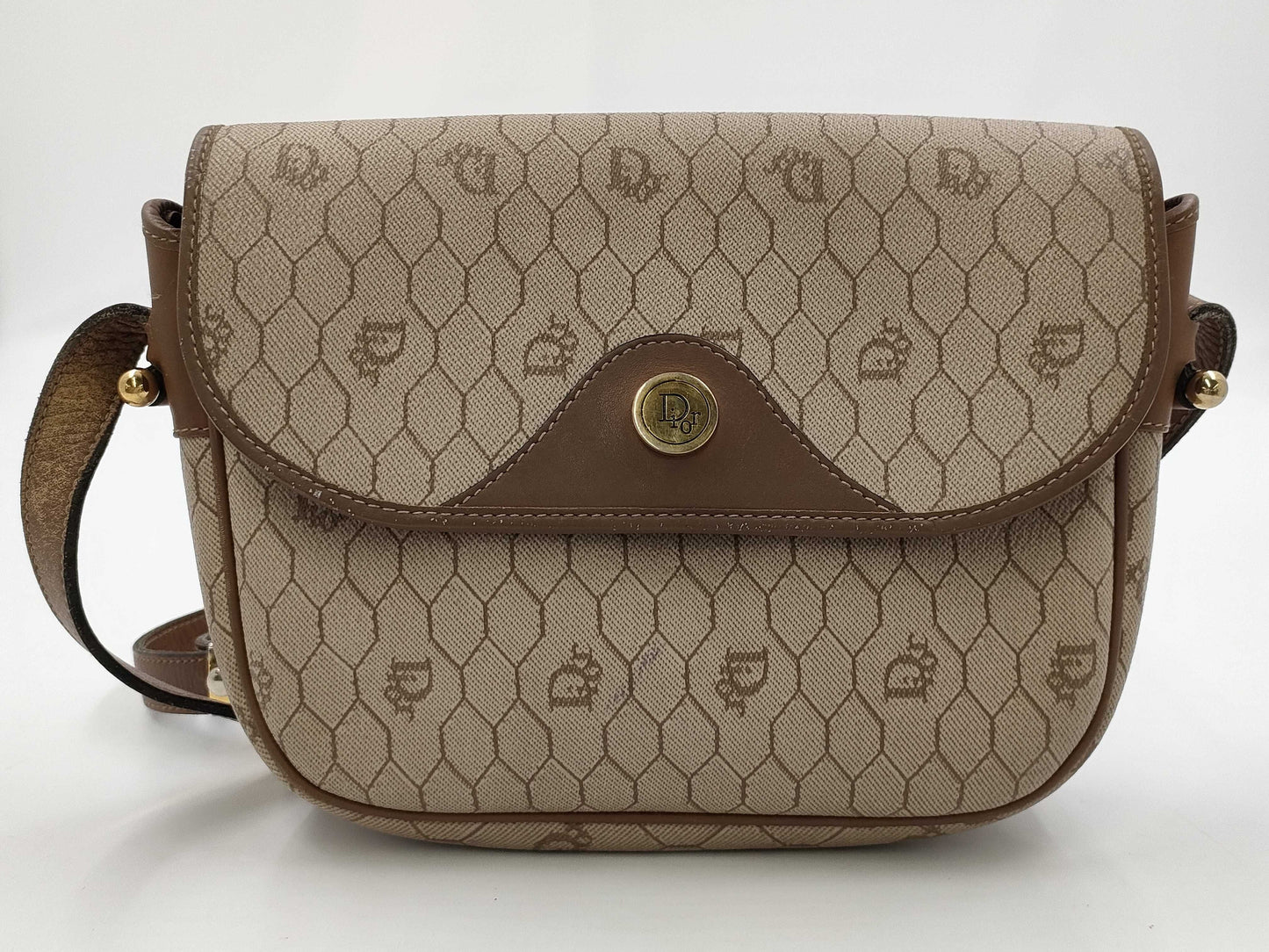 Dior Honeycomb CD Logo PVC Shoulder Bag