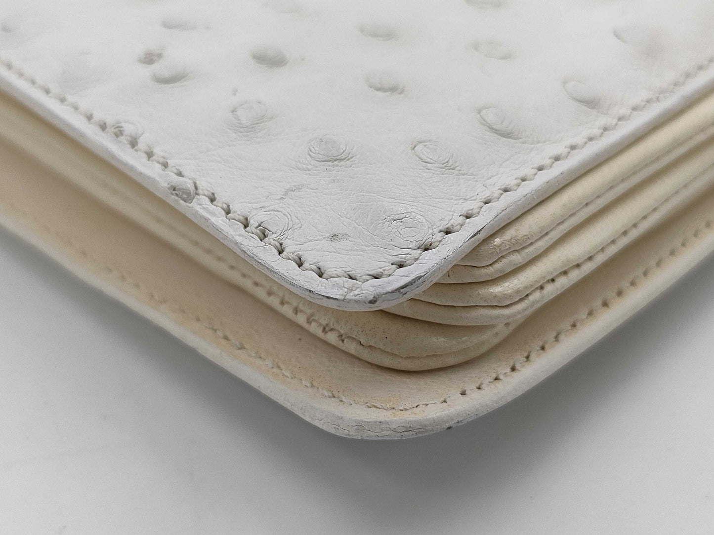 CELINE Ostrich Trio Small Shoulder Bag with Triomphe Hardware