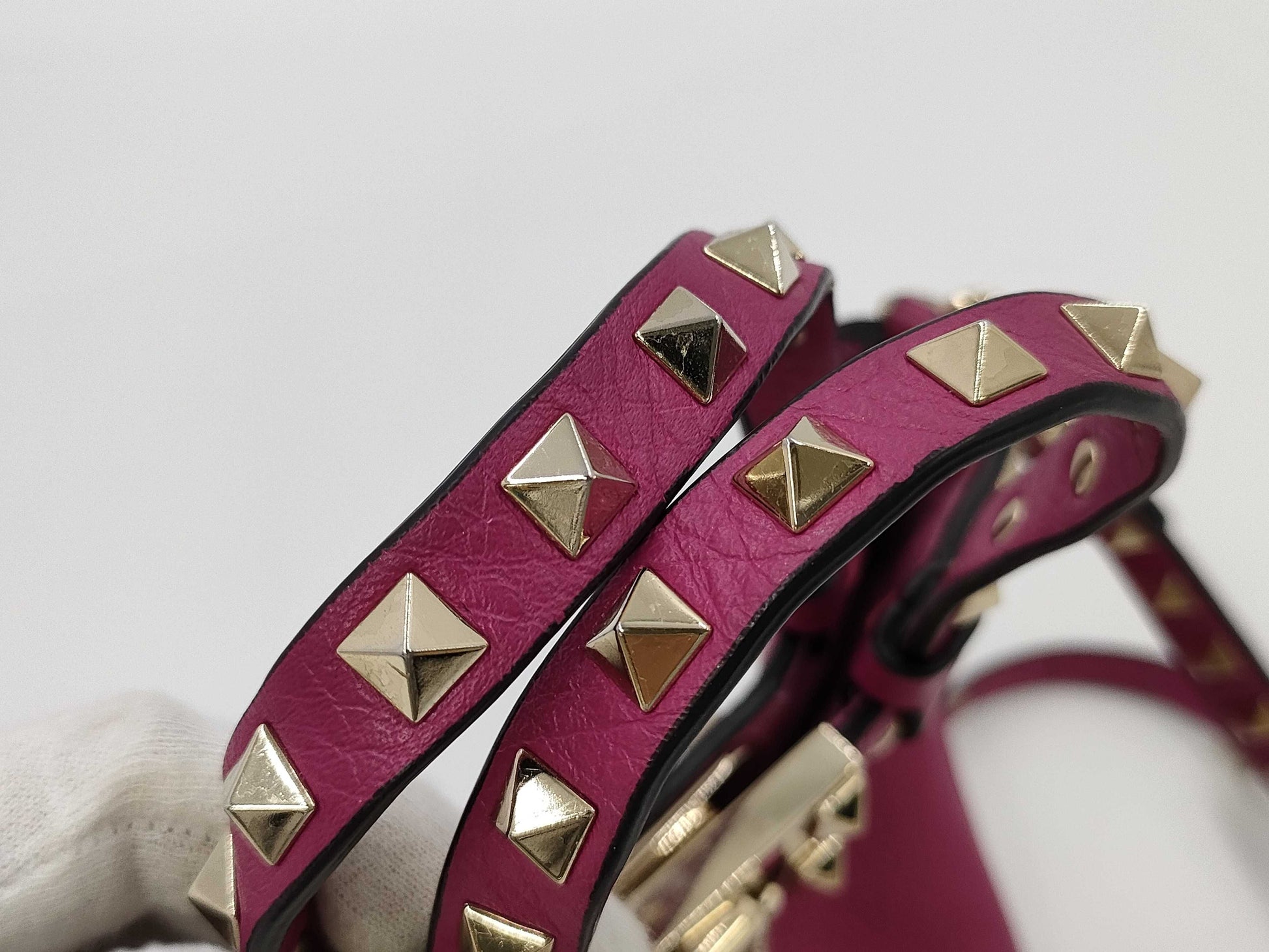 VALENTINO Rockstud Leather 2-Way Handbag/Shoulder Bag