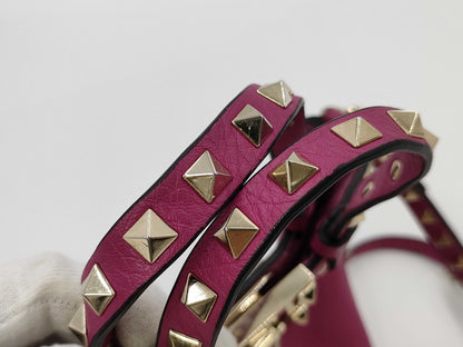 VALENTINO Rockstud Leather 2-Way Handbag/Shoulder Bag