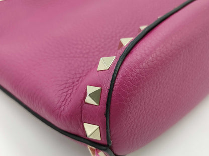 VALENTINO Rockstud Leather 2-Way Handbag/Shoulder Bag