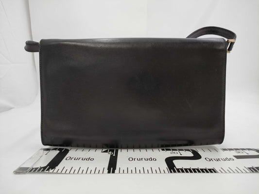 GUCCI Leather Push Lock Shoulder Bag