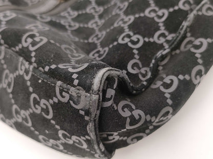 GUCCI 001 3355 Jackie GG Suede One-Shoulder Bag Handbag