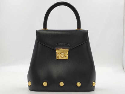 GUCCI Heel Stud Leather Handbag