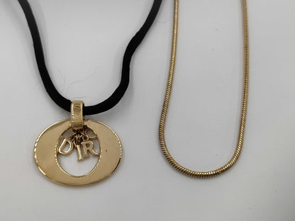 Dior Vintage Cannage 2-Way Necklace, Gold, Set of 2 Chains, Accessories Collection, Accessories Collection 