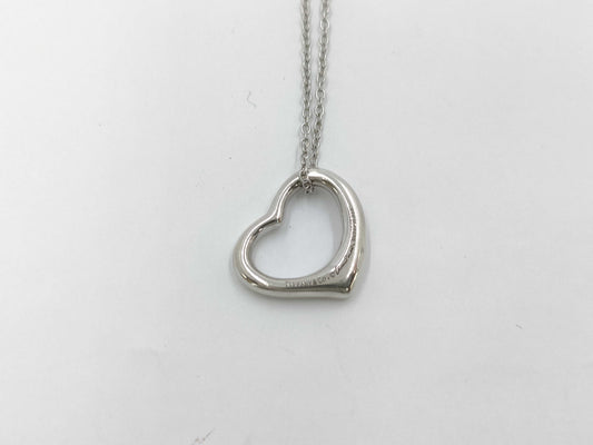 Tiffany & Co. Open Heart Necklace SV925 Pendant Necklace