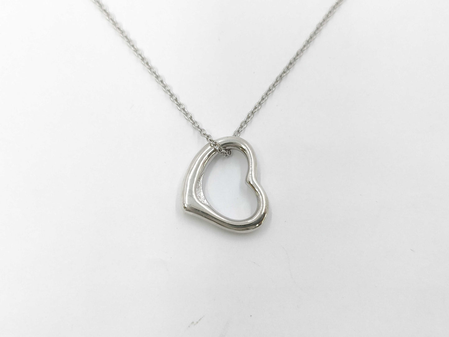 Tiffany & Co. Open Heart Necklace SV925 Pendant Necklace