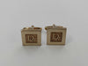 Dior Square Logo Gold Tie Clip/Cufflinks