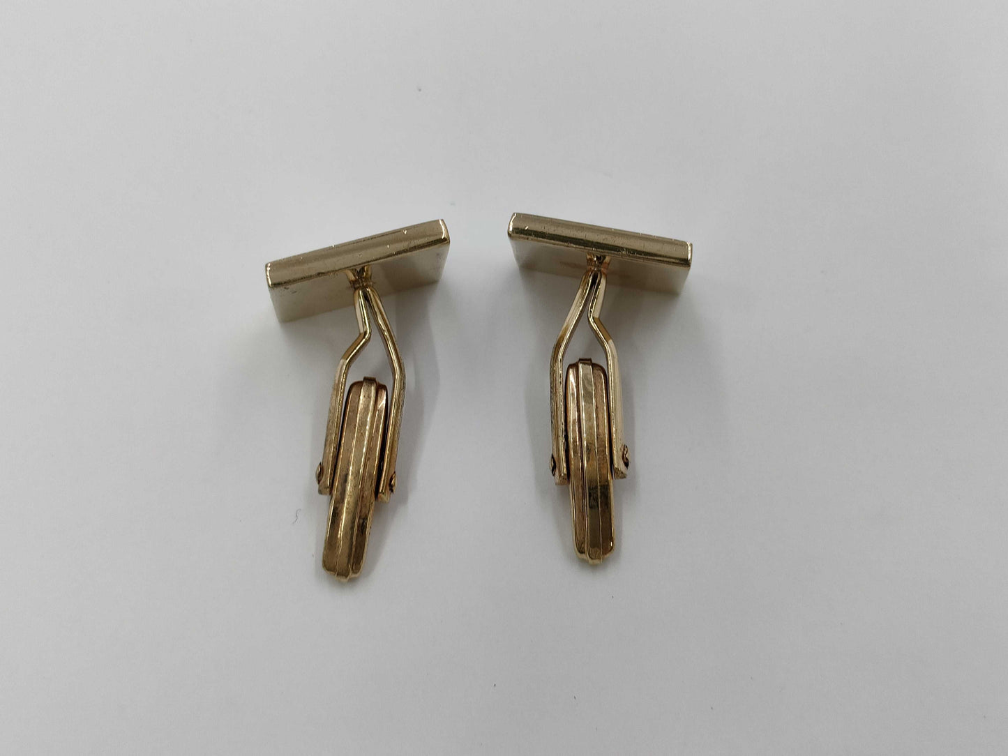 Dior Square Logo Gold Tie Clip/Cufflinks