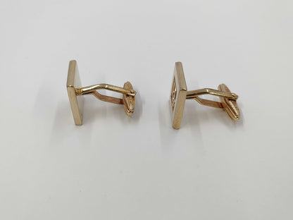 Dior Square Logo Gold Tie Clip/Cufflinks
