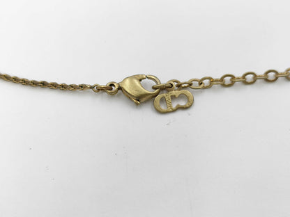 Dior Vintage Logo Gold Necklace