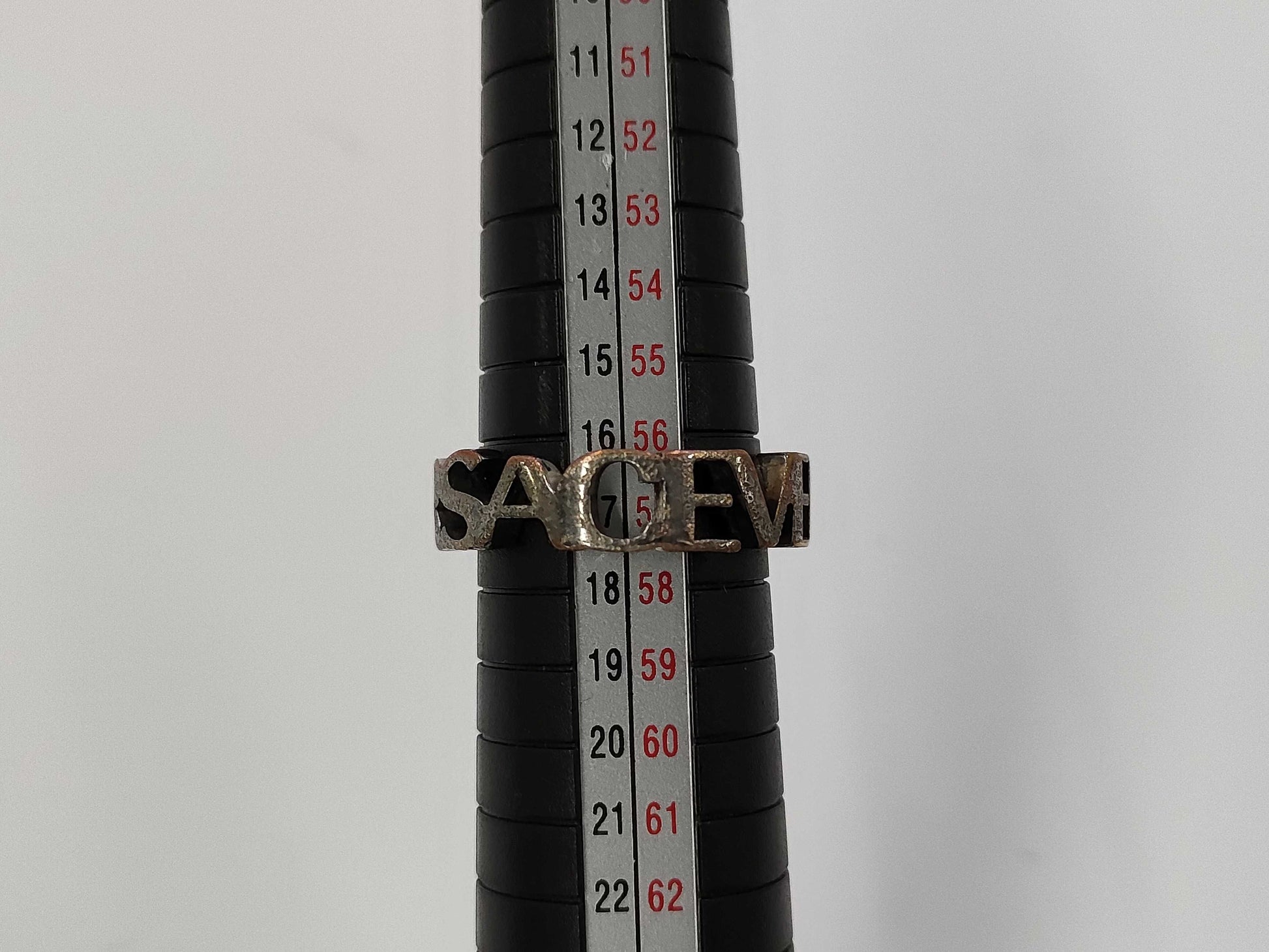 VERSACE Logo Line Silver Ring